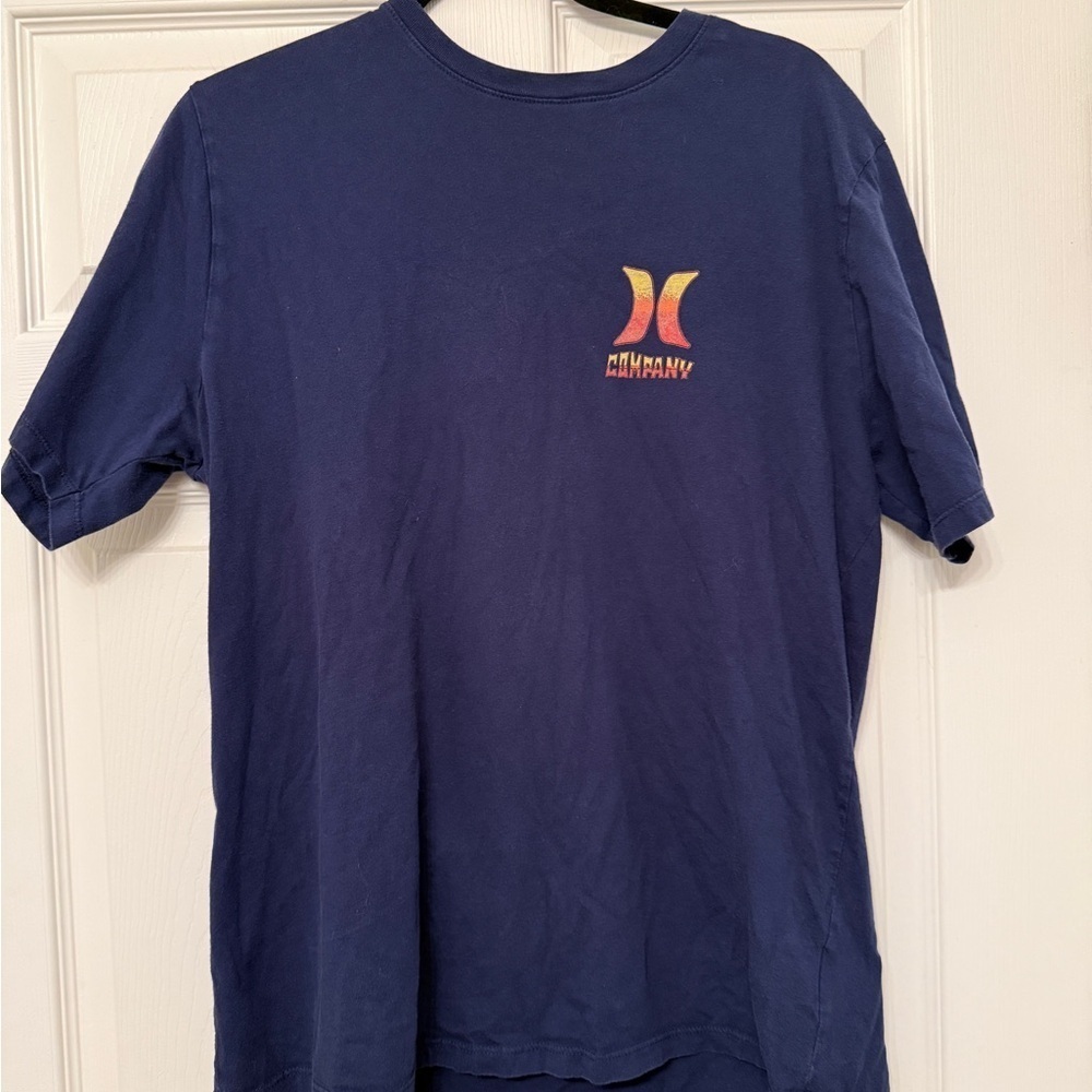 Hurley Blue Short Sleeve Tee Classic Crew Neck